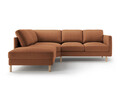 Coltar stanga 4 locuri, Eden, Micadoni, 267x234x90 cm, catifea, miere