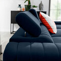 Coltar extensibil dreapta 3 locuri ELTAP, RT-79MO, Grayson, 278x205x92 cm, lemn/poliester, albastru inchis