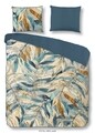 Lenjerie de pat pentru doua persoane, Descanso Aida, 100% bumbac satinat, 3 piese, multicolora