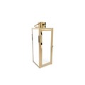 Felinar Tondo, Homla, 14x14x39 cm, metal/sticla striata, auriu