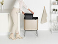 Cos de gunoi cu soft touch, Brabantia, Bo Touch Metallic, 11+23 L, 31.2x54x68 cm, otel, auriu