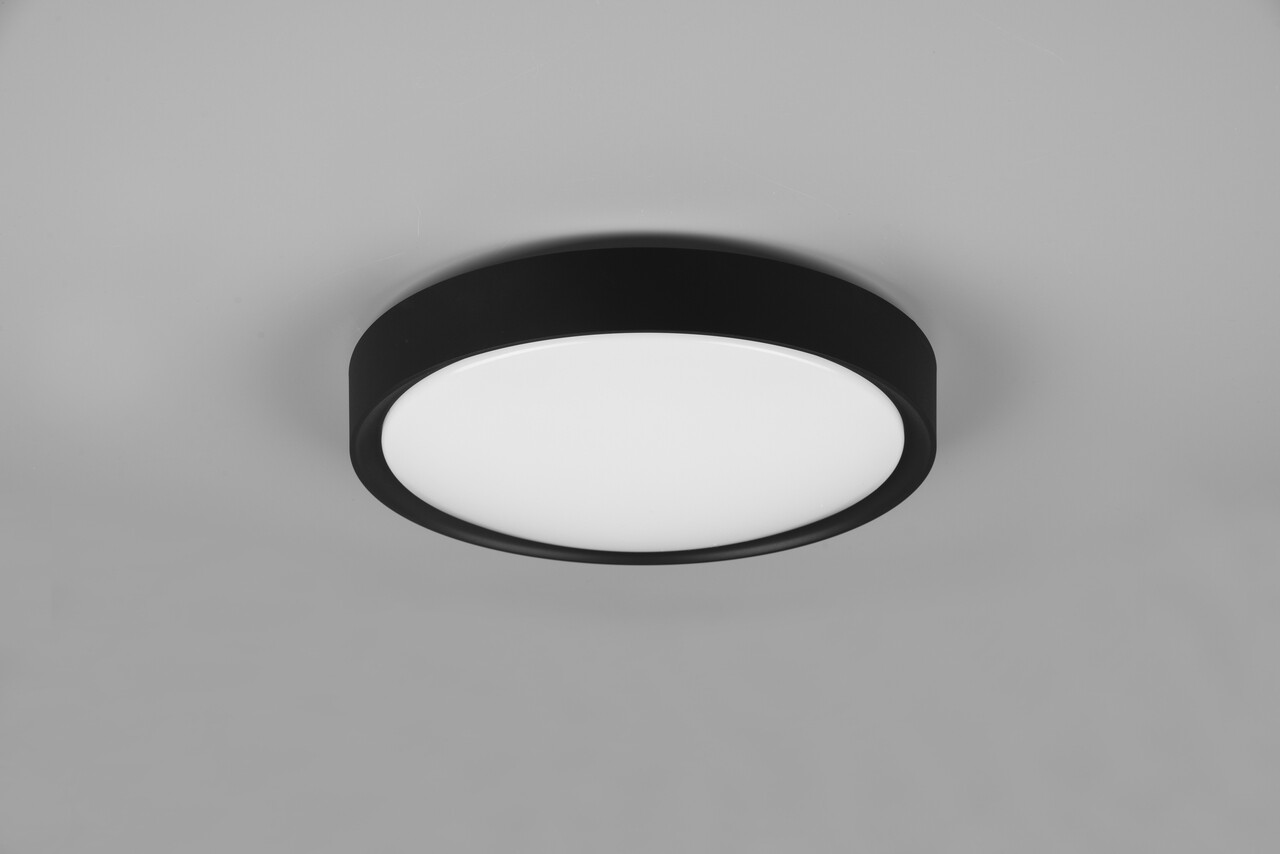 Plafoniera Clarimo, TRIO, 33x9 cm, 18W, 1x SMD, plastic, negru mat