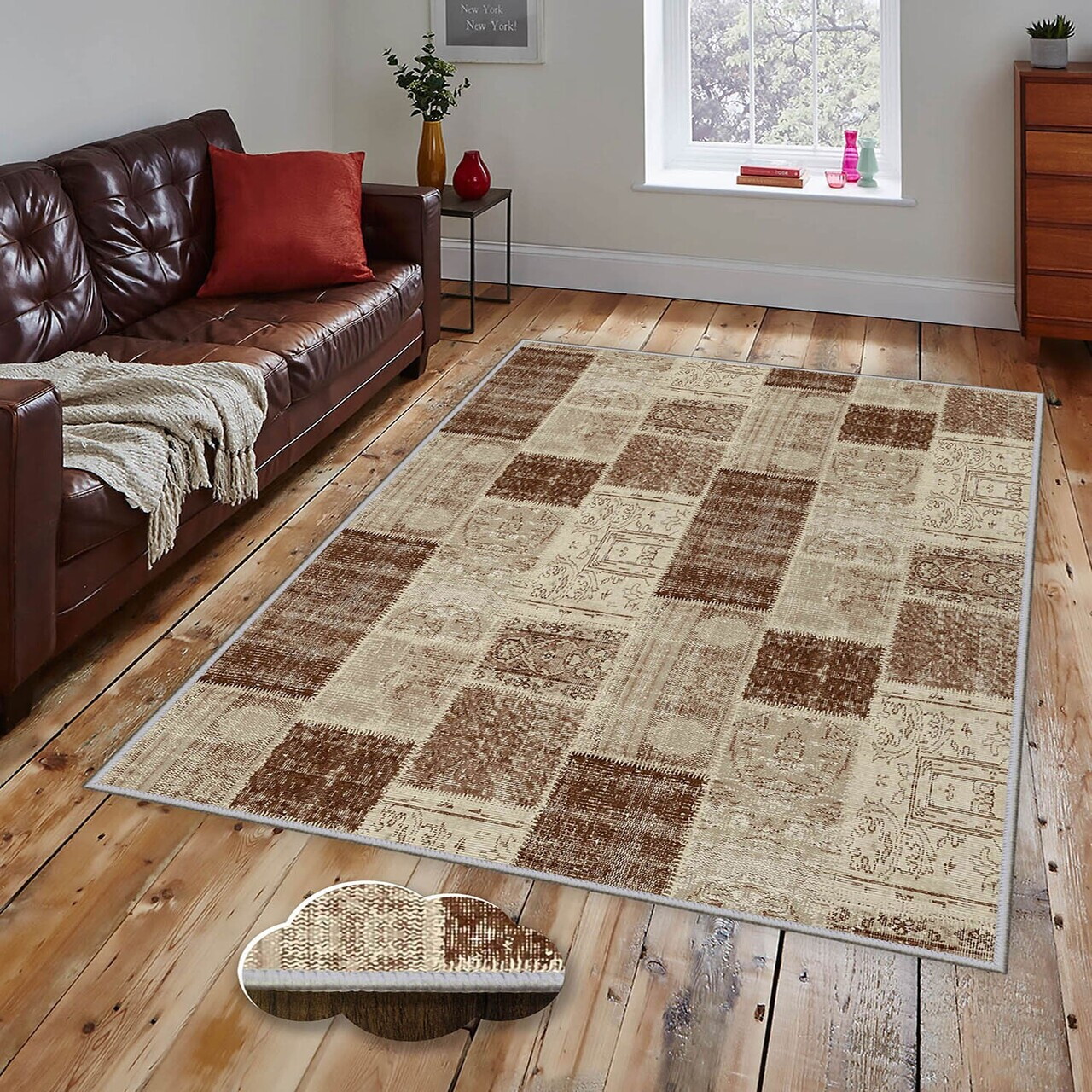 Covor Eexfab716 100x150 cm Poliester Multicolor