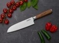 Cutit Santoku, Cooking by Heinner, 17.5 cm, inox/lemn accacia, argintiu/natur