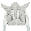 Perna universala copii Baby Pad, Angel Wings, 60x63x5 cm, Bumbac, Gri deschis