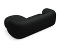 Coltar dreapta 2 locuri, Kate, Micadoni, 255x176x76 cm, tesatura boucle, negru