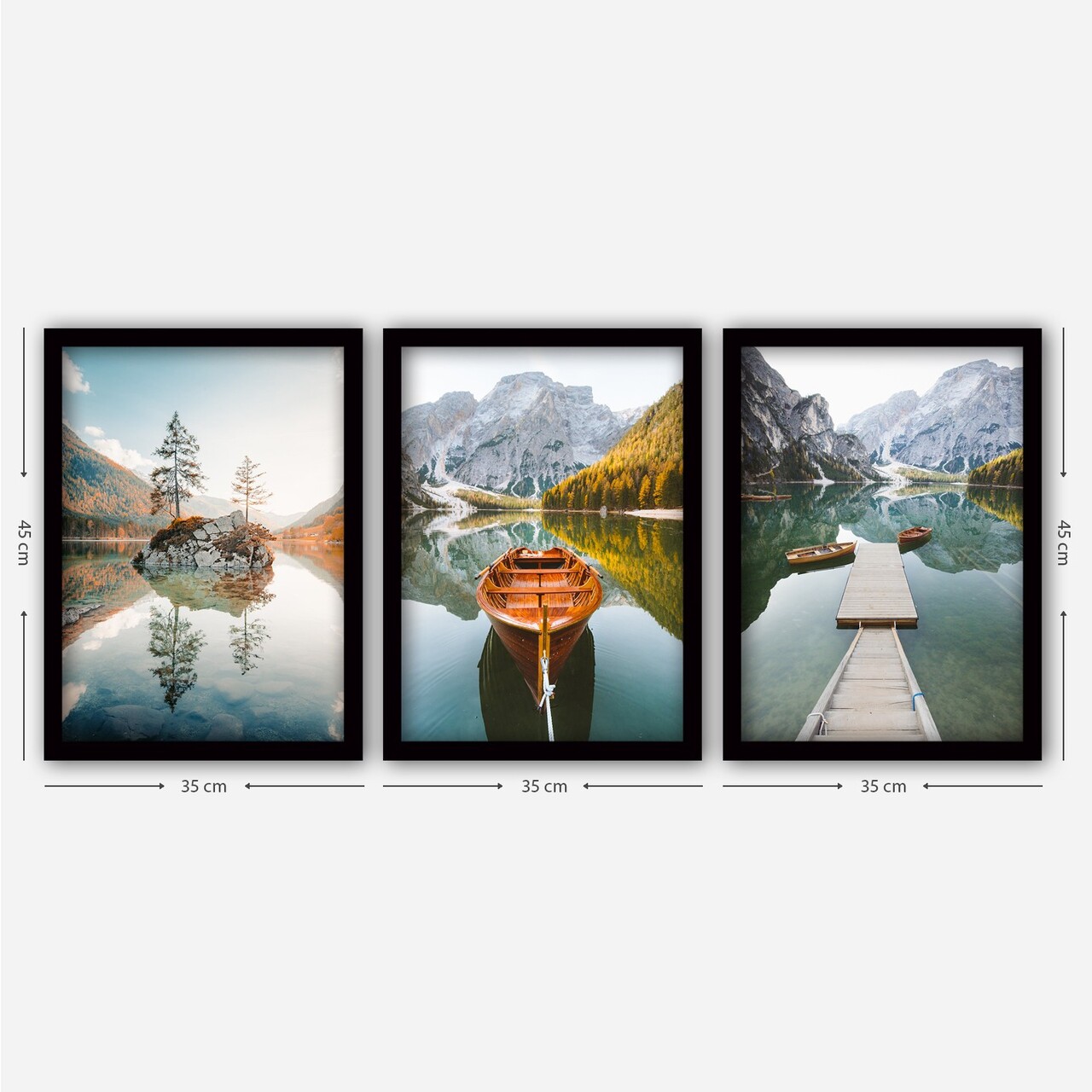 Set 3 tablouri decorative, 3SC18, Plastic, Multicolor - view 2