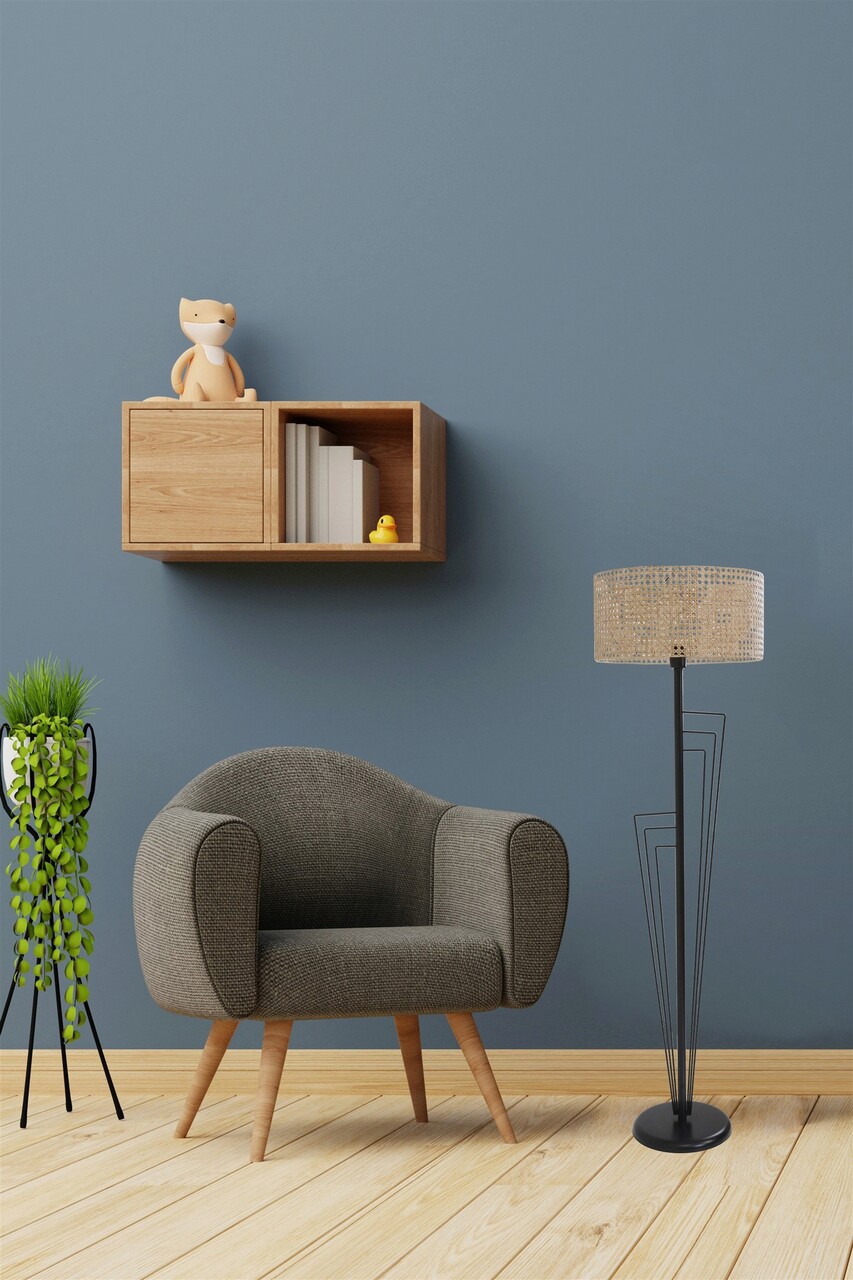 Lampadar, Stala, 846STL3549, Metal, Negru - 1 | YEO
