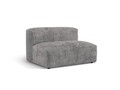 Modul pentru canapea, 1 loc, Martina-212, Micadoni Home, 132x106x75 cm, velur, gri deschis