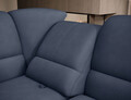 Coltar extensibil stanga 3 locuri ELTAP, LT-40PO, Siber, 270x186x93 cm, lemn/poliester, albastru inchis