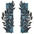 Decoratiune de perete, Olivia, Cadru: Lemn (Grosime: 2 cm), Albastru/Negru