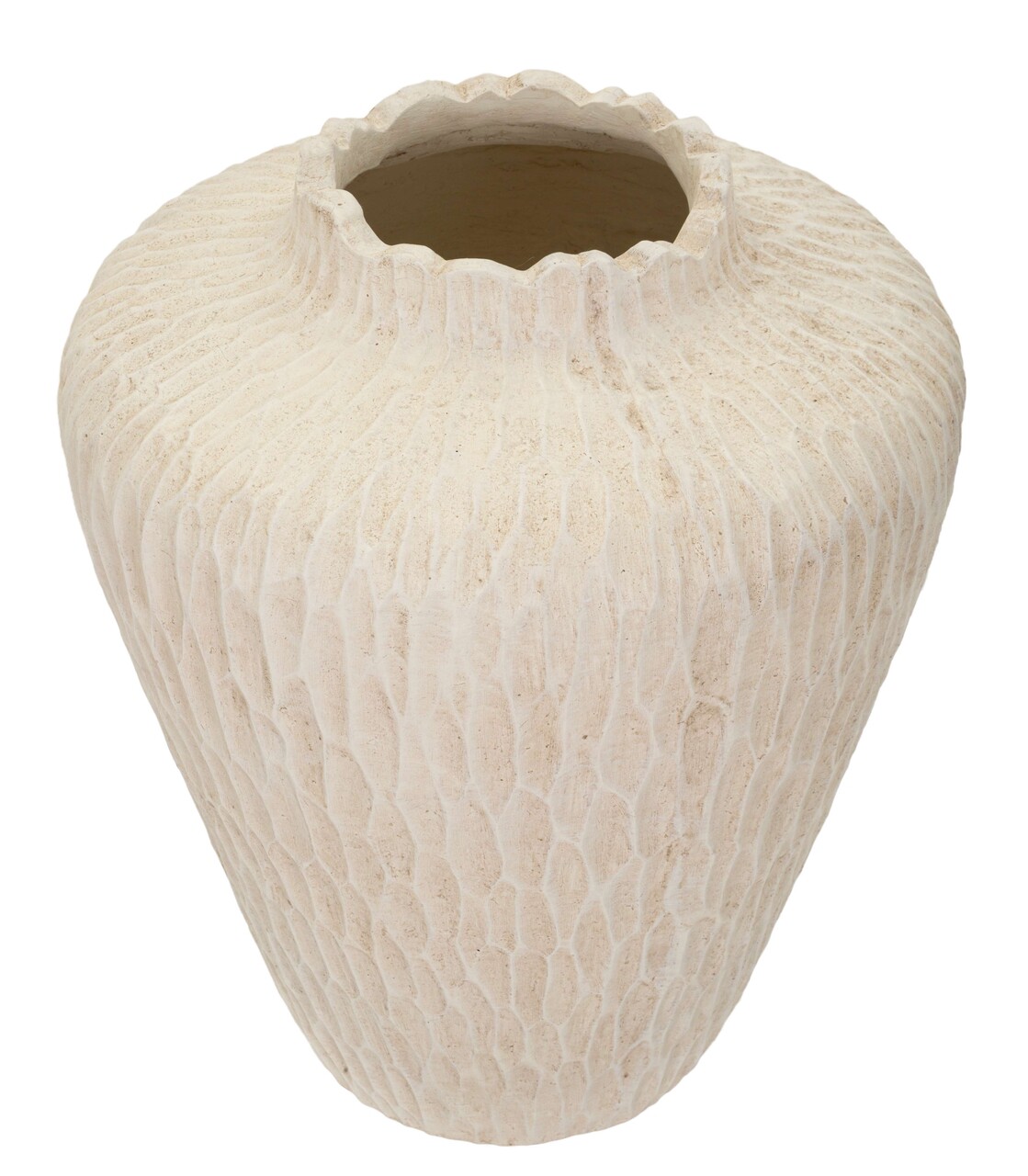 Vaza decorativa Shade, Mauro Ferretti, 32x40 cm, oxid de magneziu, crem