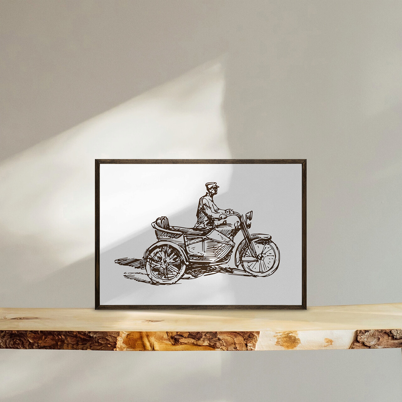 Tablou decorativ TD136 Lemn Desenat manual Natural