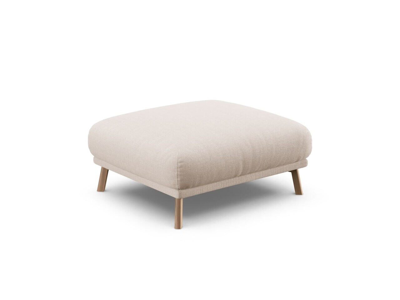 Taburet, Naomi, Micadoni Home, 85x85x41 cm, tesatura structurata, bej — imaginea 4