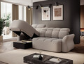 Coltar extensibil stanga 3 locuri ELTAP, Beneth, 301x185x115 cm, lemn/poliester, bej