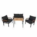 Set mobilier de gradina, Hanah Home, Duru, Antracit
