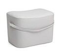 Taburet,  Bizzotto, Giona, 34 x 35 x 51 cm, piele ecologica/mdf, alb