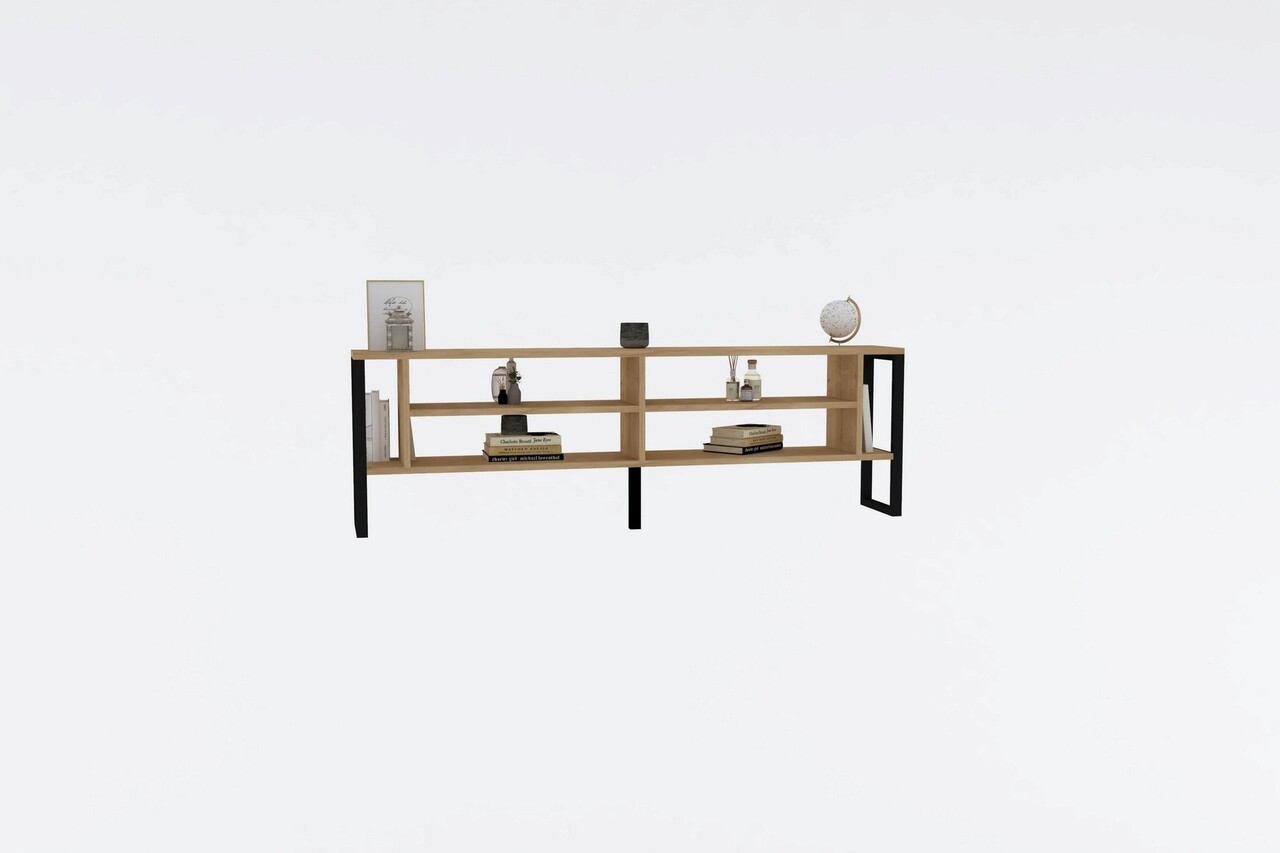 Comoda TV, Puqa Design, Cupe, 160x50.4x24.5 cm, PAL, Maro - 1 | YEO