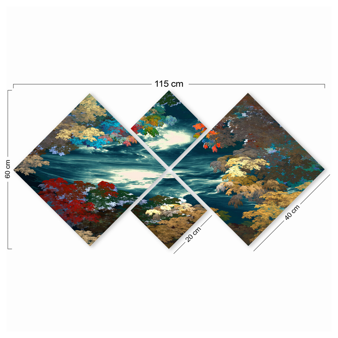 Set 4 tablouri decorative, 4MDF271268315, MDF, Imprimat UV, Multicolor