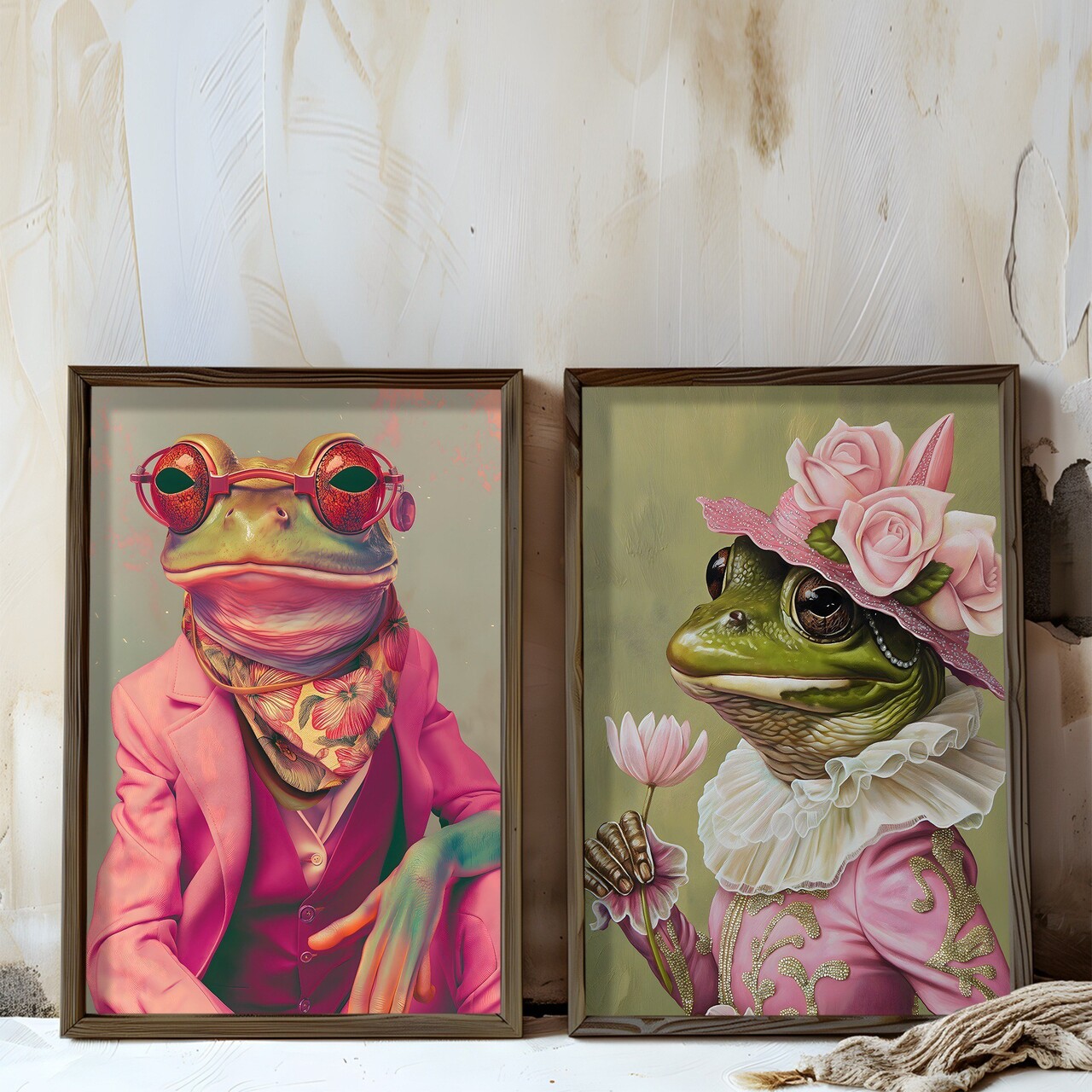 Set 2 tablouri decorative, AI199, Cadru: 100% MOLID, Multicolor - view 2
