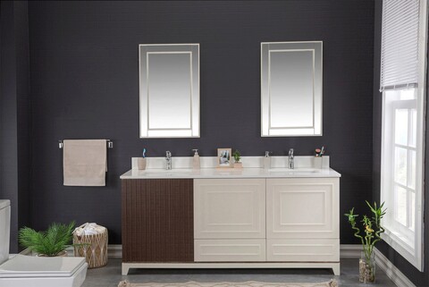Set mobilier de baie (3 piese), Jussara, Ohio 72, Crem Jussara