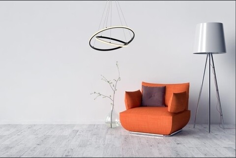 Lustra siyah, 2002/2 kck sy, squid lighting, 40x40x70 cm, 40w, negru