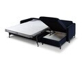 Coltar extensibil dreapta 4 locuri, Gloria, Micadoni Home, 266x170x88 cm, catifea, albastru regal