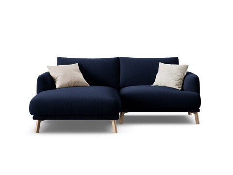Coltar stanga 3 locuri, Naomi, Micadoni Home, 200x170x75 cm, catifea, albastru regal