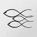Decoratiune de perete, Fish, metal, 50 x 30 cm, negru