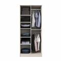 Dulap pentru haine, Hanah Home, BA258, 90x210x57.5 cm, Gresie