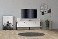 Comoda TV, Puqa Design, Ahu, 160x50.4x24.5 cm, PAL, Alb