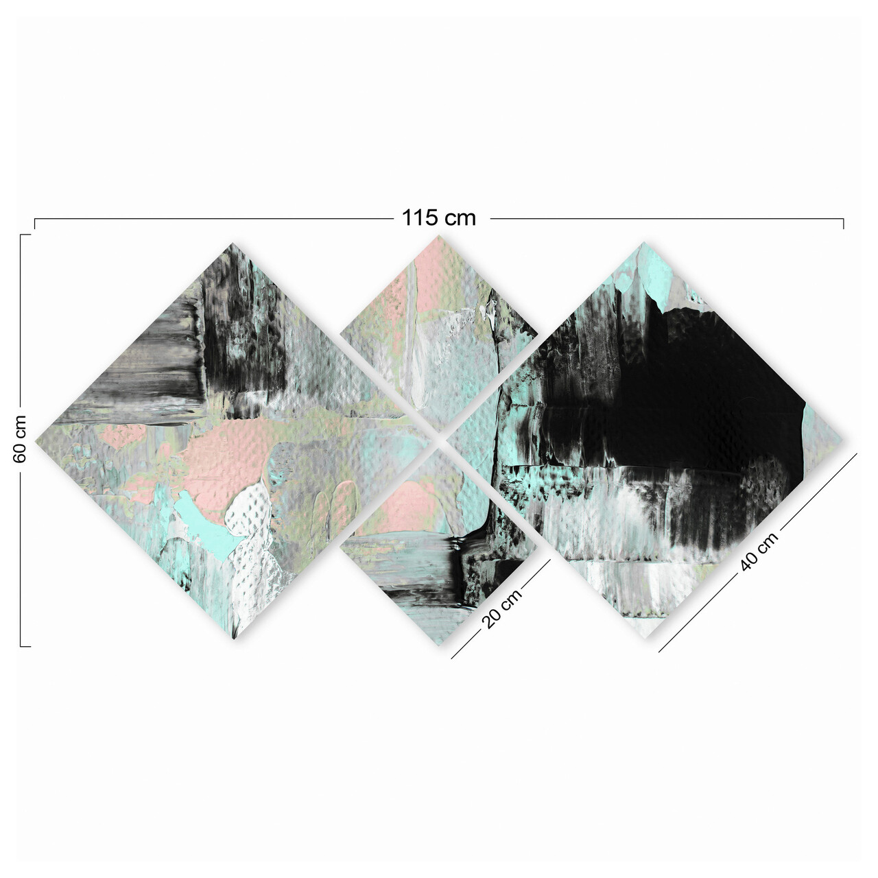 Set 4 tablouri decorative, 4MDF3515471, MDF, Imprimat UV, Multicolor