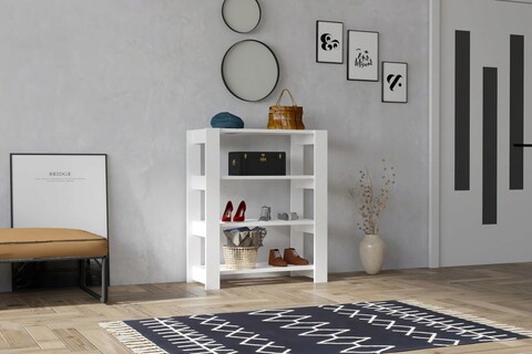 Pantofar, puqa design, duplo, 69.8x90x33.6 cm, pal, alb