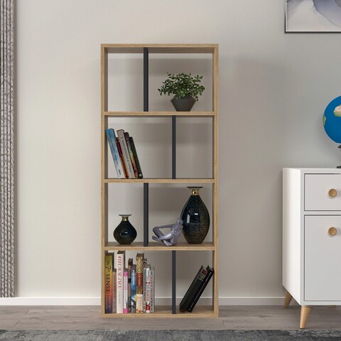 Corp biblioteca, Arnetti, Wendy, 60x140x25 cm, PAL, Stejar / Antracit Arnetti