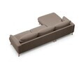Coltar stanga 4 locuri, Naomi, Micadoni Home, 285x170x75 cm, tesatura structurata, cappuccino