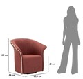 Fotoliu rotativ Siena Swivel, Mauro Ferretti, 83.5x66x80 cm, fier/poliester, bordo