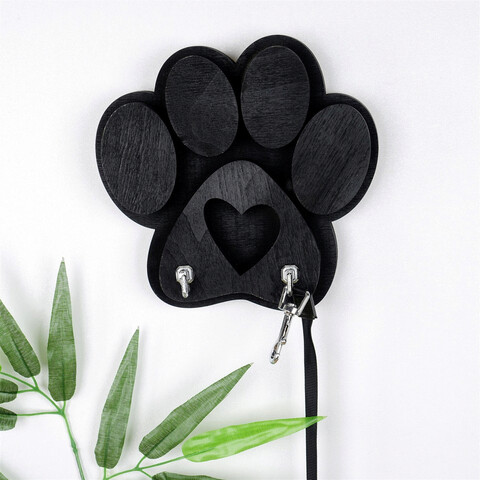 Cuier de perete, pet028, placaj, taiat cu laser, negru