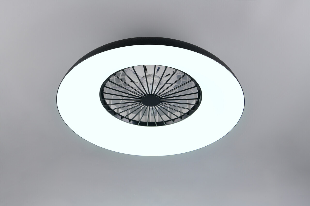 Plafoniera cu ventilator Svaerholt, RL, 60x19.5 cm, 34W/4W, 1x SMD/1x LED, plastic, alb/negru - view 2