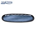 Set 4 platouri Serenity, Heinner, 38x15 cm, ceramica, albastru/negru