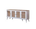 Consola, Wolina, Goose, 80x180x41 cm, Corp: 100% MDF, Alb / Stejar