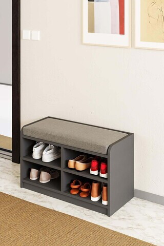 Suport pentru pantofi, Hanah Home, Harran, 35x80x47 cm, Antracit
