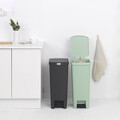 Cos de gunoi cu pedala, Brabantia, StepUp, 40 L, 35.2x28x66.6 cm, polipropilena, verde jad