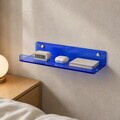 Raft de perete acrilic, Hanah Home, Vivid, 40x10x4 cm, Albastru