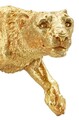 Figurina /sculptura decorativa Leopard Shant, Mauro Ferretti, 89x21x33 cm, polirasina, auriu