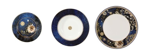 Serviciu de masa 18 piese Blue Danube, Brandani, portelan BLUE