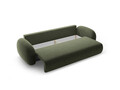 Canapea extensibila 3 locuri, Tonale, Cosmopolitan Design, 262x105x88 cm, tesatura chenille, verde