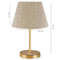 Lampa de masa, Insignio, 780SGN4504, PVC, Bej / Auriu