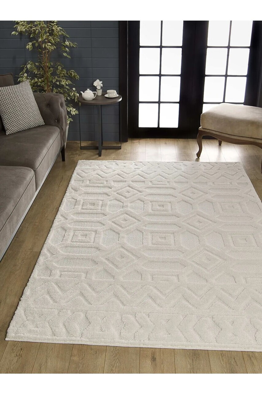 Covor, 636A, 120x170 cm, Polipropilena, Crem