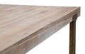Masa dining Ankara, Mauro Ferretti, 150x90x78 cm, MDF/fier, maro/auriu