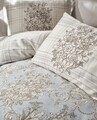 Lenjerie de pat dubla, 6 piese, 200x220 cm, 100% bumbac satinat, Cotton Box, Terry, bej